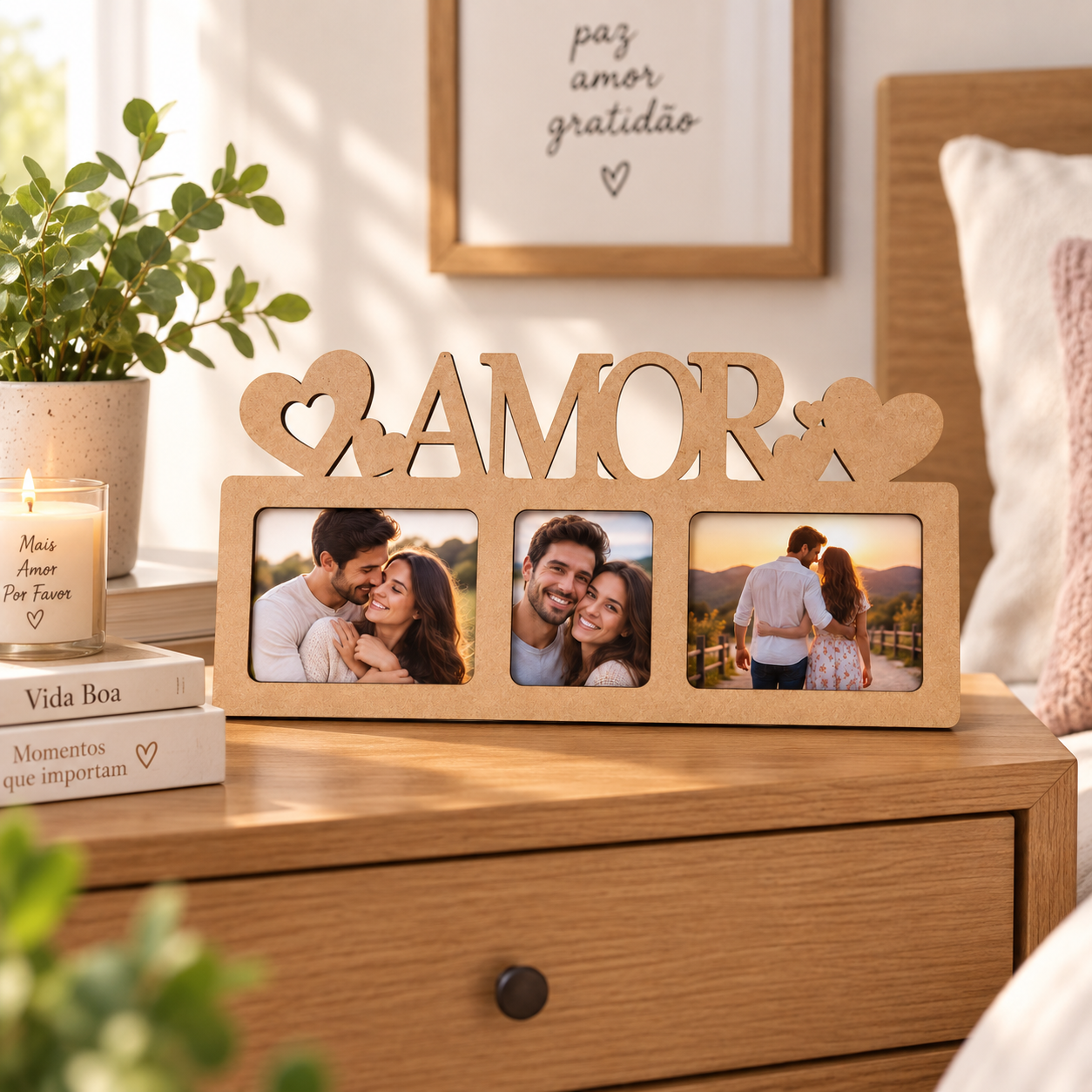Porta-Retrato AMOR – Para 3 Fotos - imagem 3
